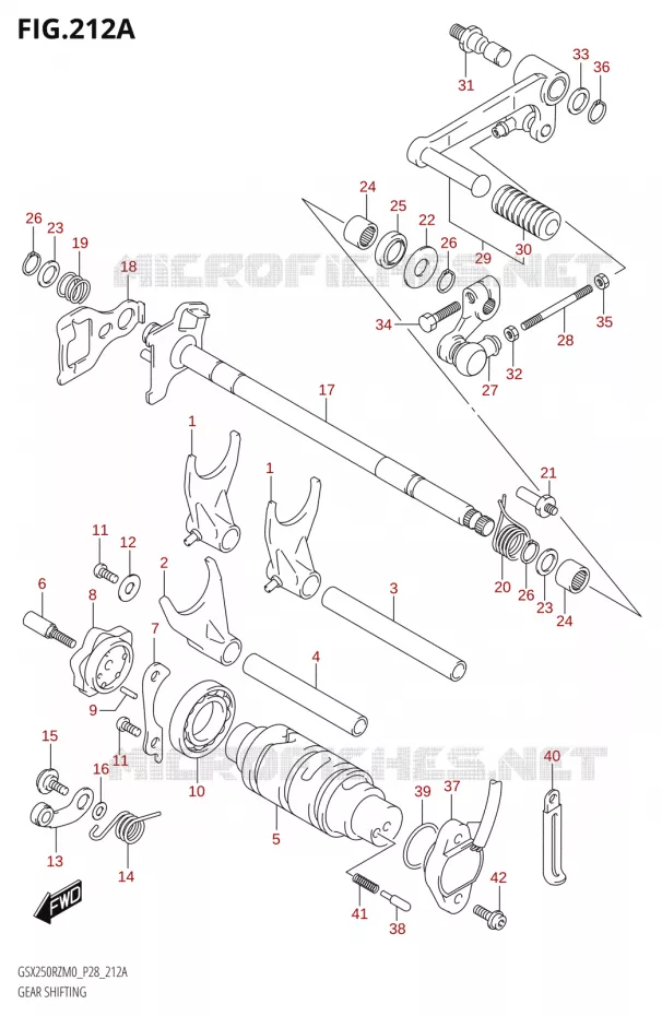 GEAR SHIFTING ASSY Suzuki MOTO 250 GSX-R 2020  GSX250RZ M0 E03,E28,E33