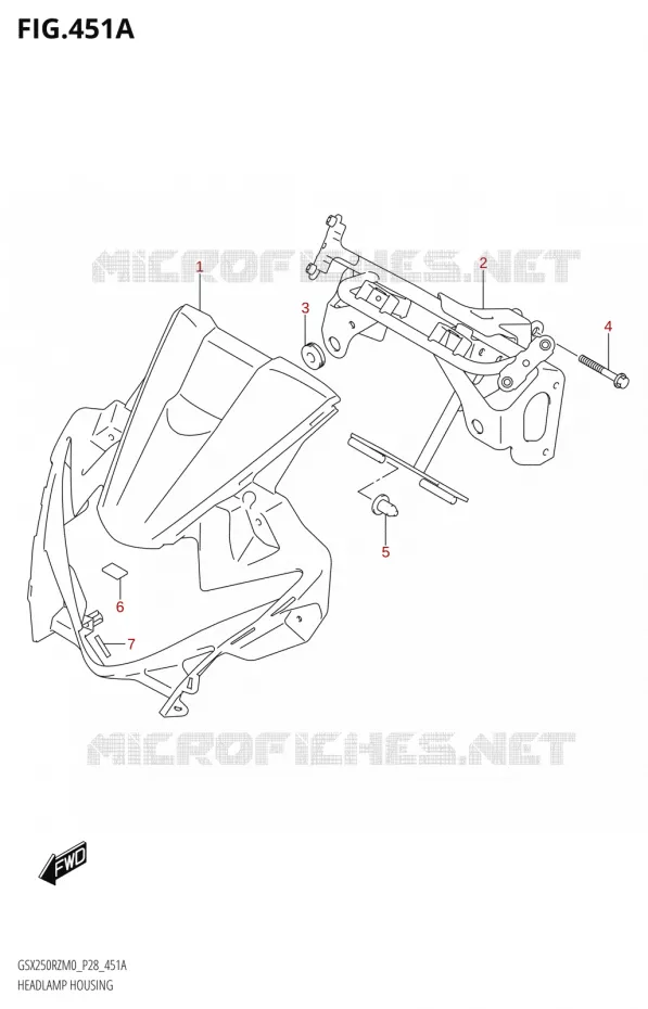 HEADLIGHT BOWL Suzuki MOTO 250 GSX-R 2020  GSX250RZ M0 E03,E28,E33