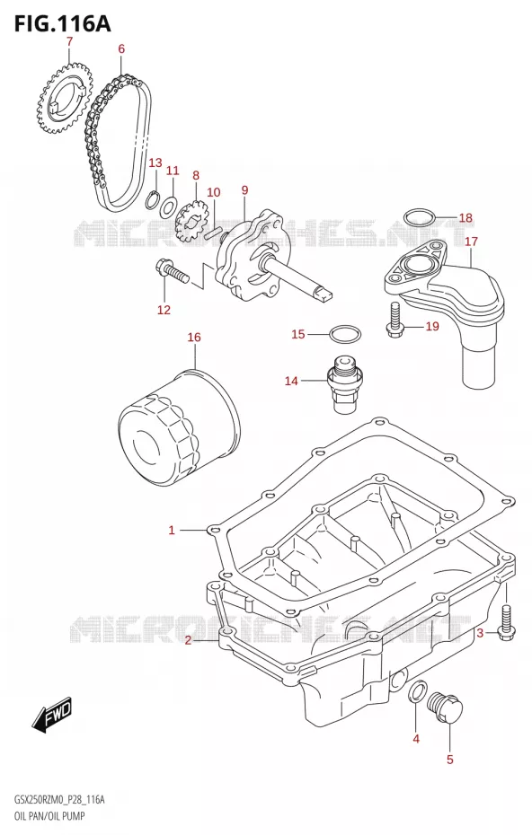 OIL PAN - OIL PUMP Suzuki MOTO 250 GSX-R 2020  GSX250RZ M0 E03,E28,E33
