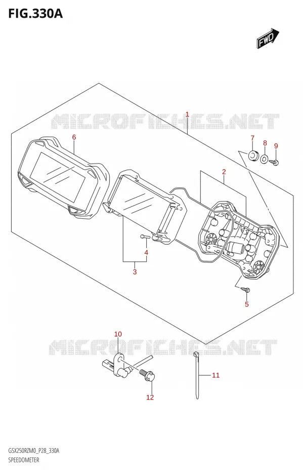 SPEEDOMETER Suzuki MOTO 250 GSX-R 2020  GSX250RZ M0 E03,E28,E33
