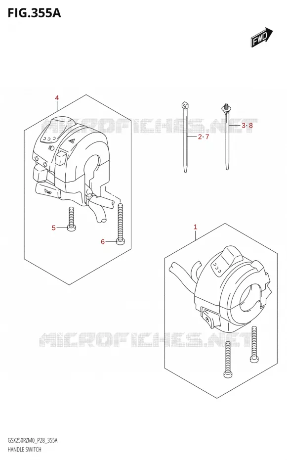 SWITCHES Suzuki MOTO 250 GSX-R 2020  GSX250RZ M0 E03,E28,E33