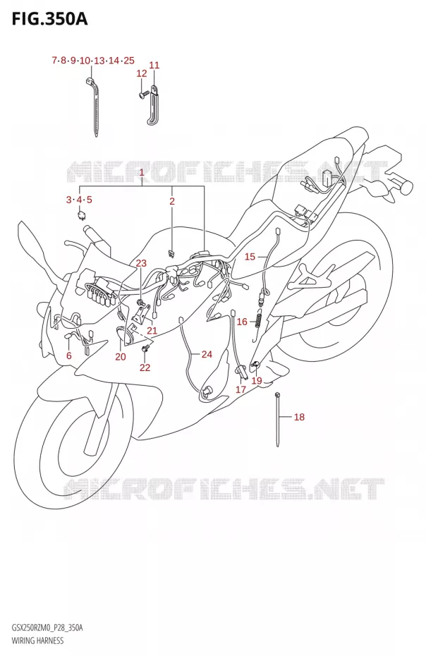 WIRING HARNESS Suzuki MOTO 250 GSX-R 2020  GSX250RZ M0 E03,E28,E33
