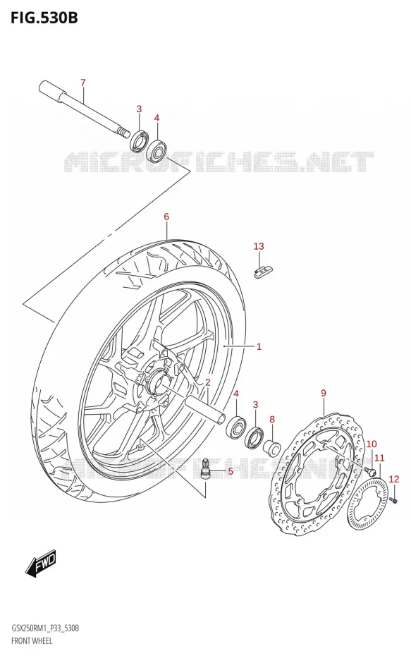 FRONT WHEEL (GSX250RA) Suzuki MOTO 250 GSX-R 2021  GSX250R M1 (P33)