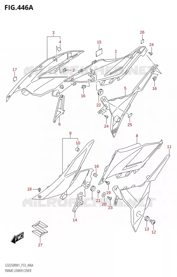 LOWER FAIRING (GSX250R) Suzuki MOTO 250 GSX-R 2021  GSX250R M1 (P33)