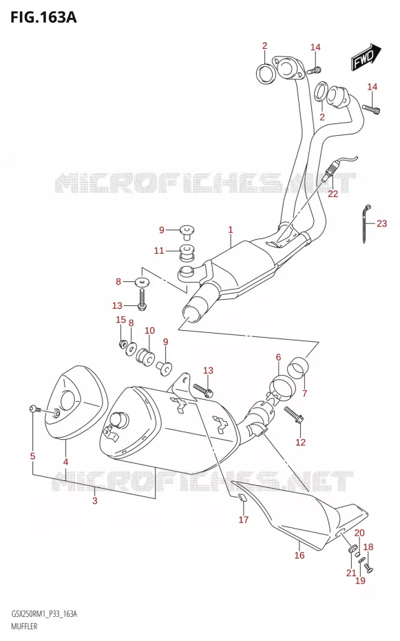 MUFFLER Suzuki MOTO 250 GSX-R 2021  GSX250R M1 (P33)