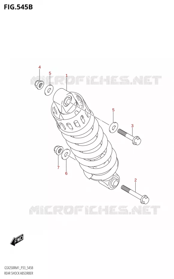 REAR SHOCK ABSORBER Suzuki MOTO 250 GSX-R 2021  GSX250R M1 (P33)
