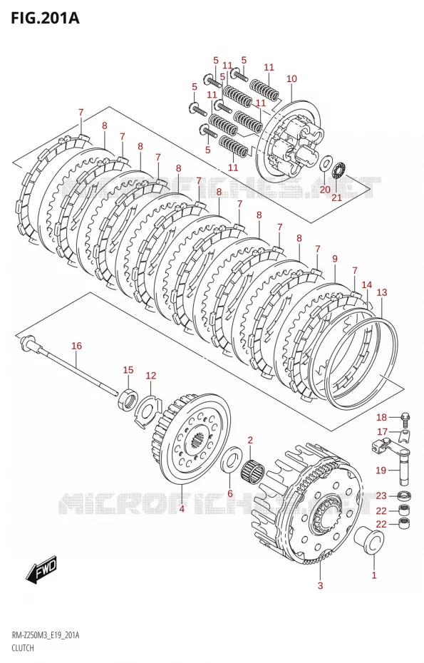 CLUTCH Suzuki MOTO 250 RM-Z 2023  RM-Z250 M3 (E19)