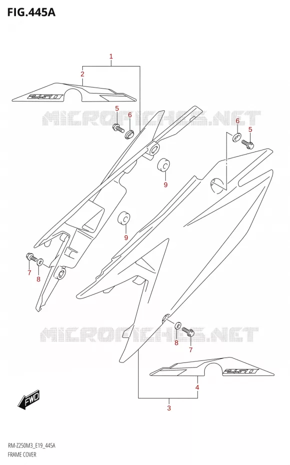 FAIRING Suzuki MOTO 250 RM-Z 2023  RM-Z250 M3 (E19)