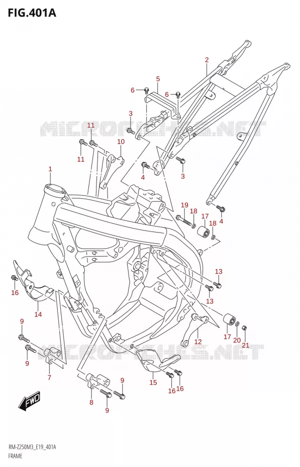 FRAME Suzuki MOTO 250 RM-Z 2023  RM-Z250 M3 (E19)