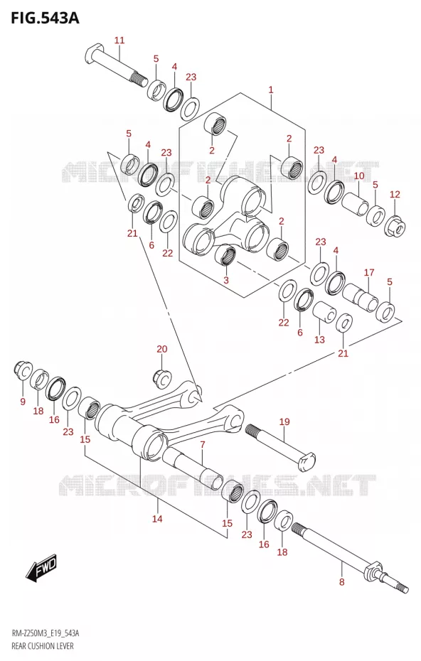 SHOCK ABSORBER LINKAGE Suzuki MOTO 250 RM-Z 2023  RM-Z250 M3 (E19)
