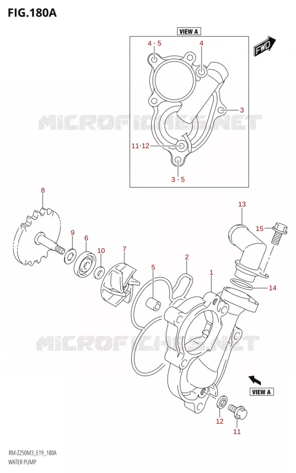 WATER PUMP Suzuki MOTO 250 RM-Z 2023  RM-Z250 M3 (E19)