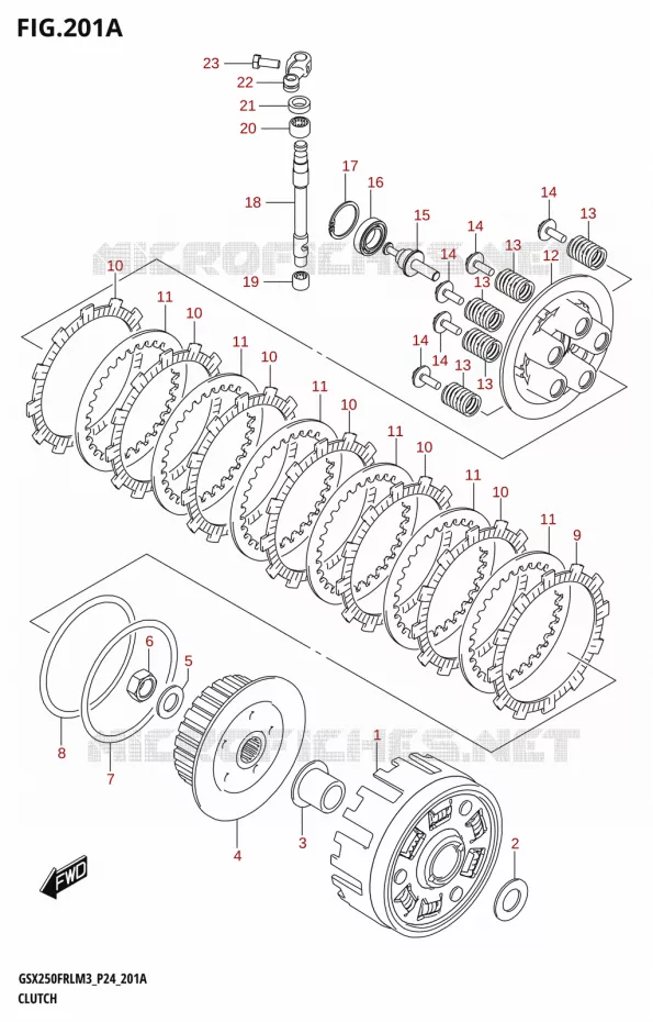 CLUTCH Suzuki MOTO 250 GSX-R 2023  GSX250FRLX / GSX250FRL M3 (P24)