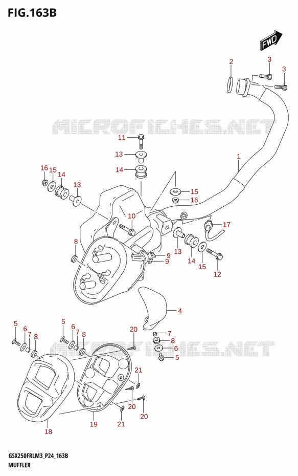 MUFFLER Suzuki MOTO 250 GSX-R 2023  GSX250FRLX / GSX250FRL M3 (P24)