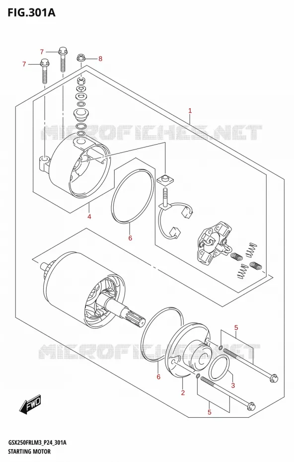 STARTER MOTOR Suzuki MOTO 250 GSX-R 2023  GSX250FRLX / GSX250FRL M3 (P24)