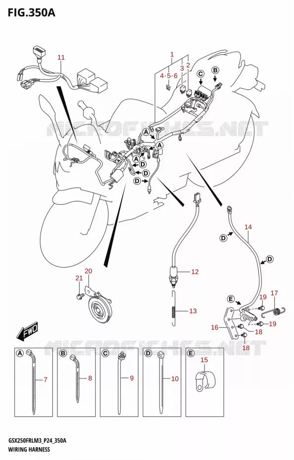 WIRING HARNESS Suzuki MOTO 250 GSX-R 2023  GSX250FRLX / GSX250FRL M3 (P24)