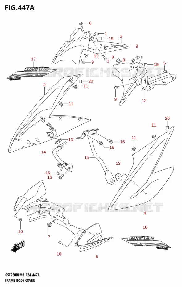 FAIRING Suzuki MOTO 250 GSX-R 2023  GSX250RL M3 (P24)