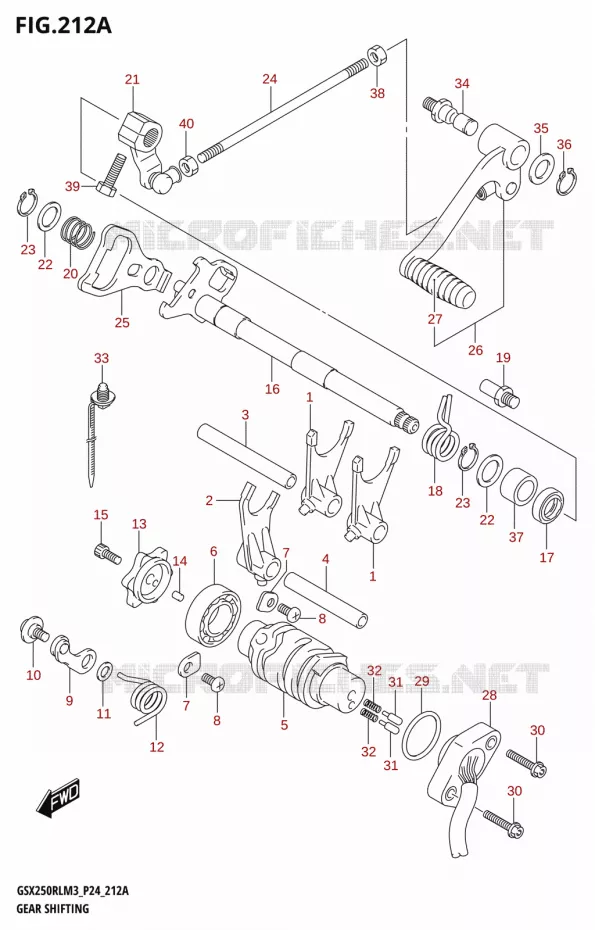 GEAR SHIFTING ASSY Suzuki MOTO 250 GSX-R 2023  GSX250RL M3 (P24)