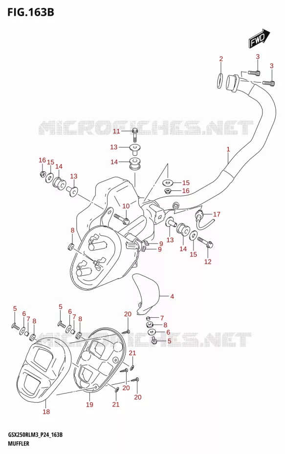 MUFFLER Suzuki MOTO 250 GSX-R 2023  GSX250RL M3 (P24)