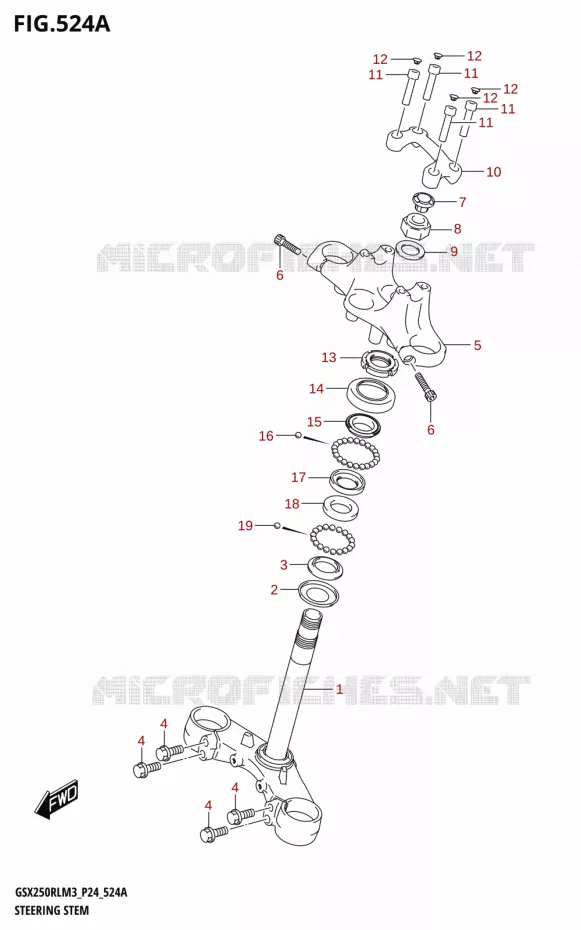 STEERING COLUMN Suzuki MOTO 250 GSX-R 2023  GSX250RL M3 (P24)
