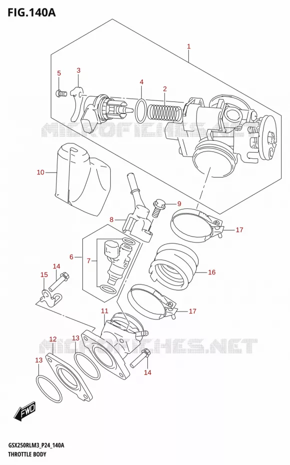 THROTTLE BODY Suzuki MOTO 250 GSX-R 2023  GSX250RL M3 (P24)
