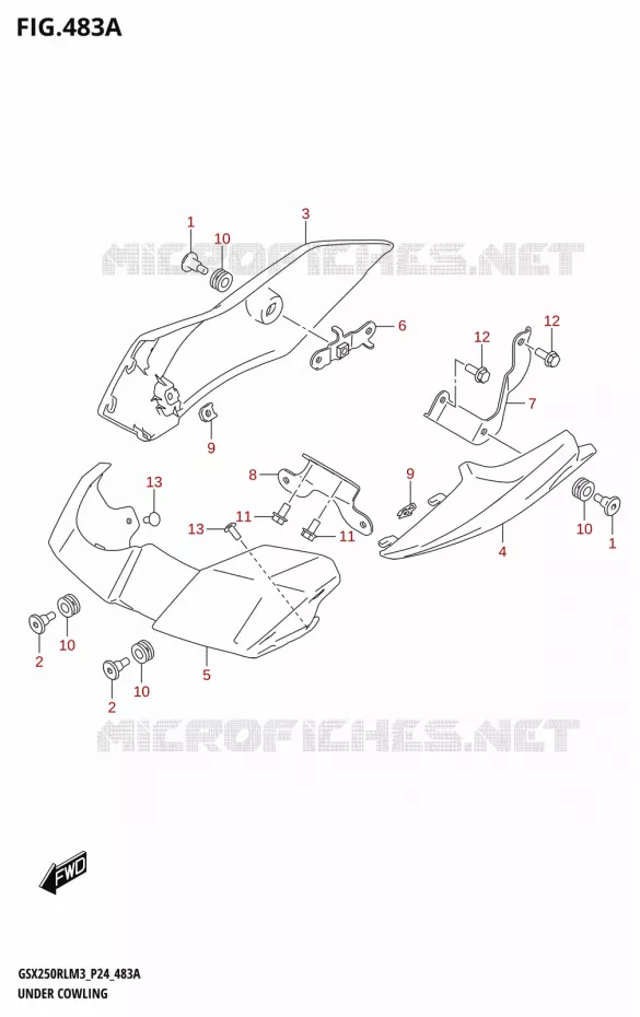 UNDER COWLING Suzuki MOTO 250 GSX-R 2023  GSX250RL M3 (P24)