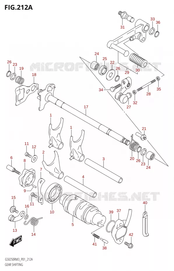 GEAR SHIFTING ASSY Suzuki MOTO 250 GSX-R 2023  GSX250RRLJ M3 (P01)