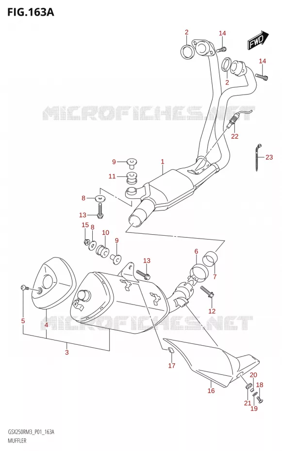 MUFFLER Suzuki MOTO 250 GSX-R 2023  GSX250RRLJ M3 (P01)