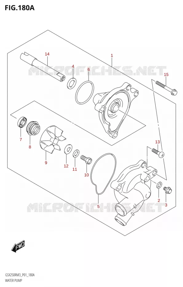 WATER PUMP Suzuki MOTO 250 GSX-R 2023  GSX250RRLJ M3 (P01)