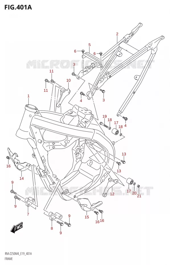 FRAME Suzuki MOTO 250 RM-Z 2024  RM-Z250 M4 (E19)