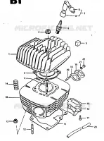 CYLINDER for Suzuki TS 125 1979