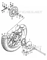 REAR WHEEL for Suzuki TS 125 1979