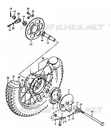 REAR WHEEL for Suzuki TS-ER 125 1992