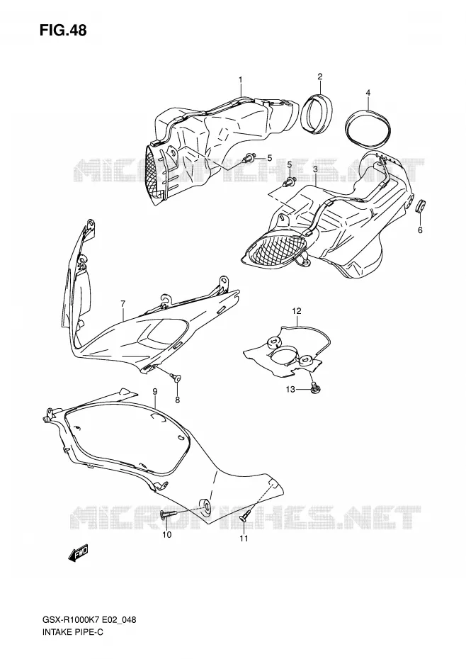 AIR DUCT Suzuki MOTO 1000 GSX-R 2007  GSX-R1000U2K7(E2)
