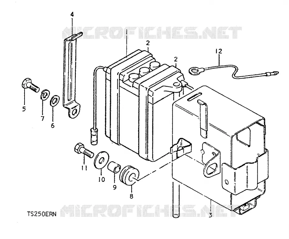 BATTERY Suzuki MOTO 250 TS-ER 1992  TS250ERN