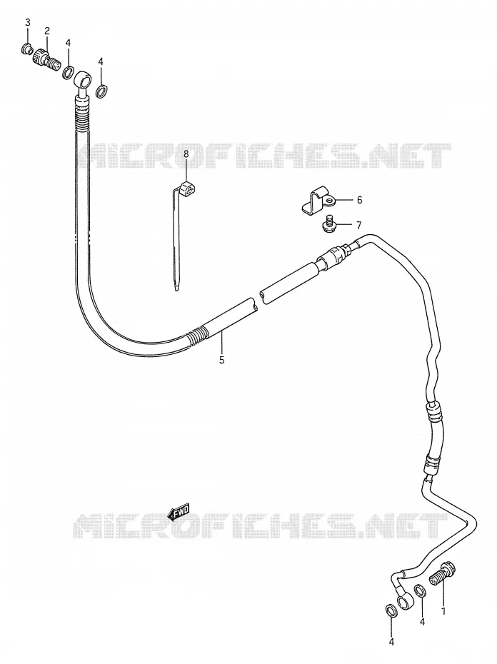 CLUTCH HOSE Suzuki MOTO 1400 INTRUDER 1987  VS1400GLPH(E28)