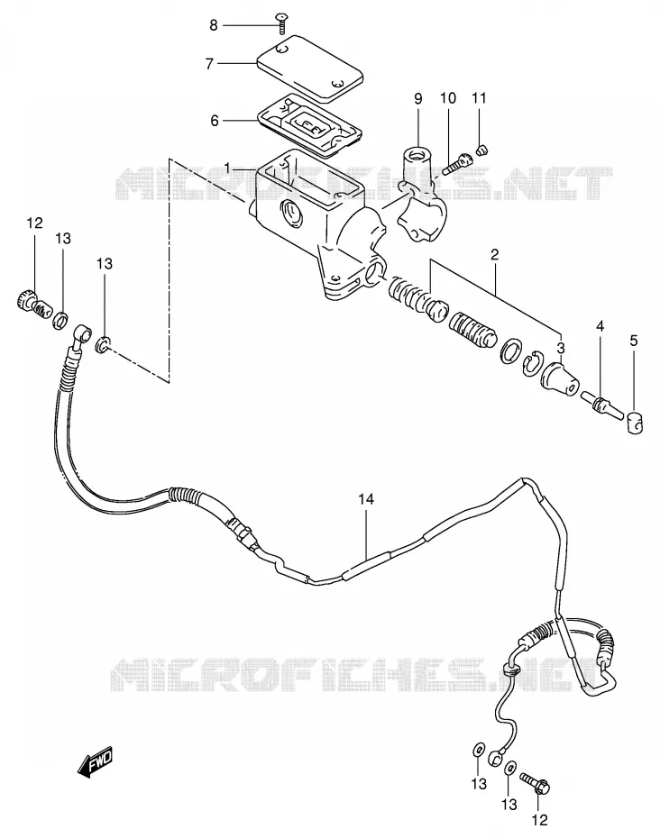 CLUTCH MASTER CYLINDER Suzuki MOTO 800 INTRUDER 2000  VS800GLY(E2)