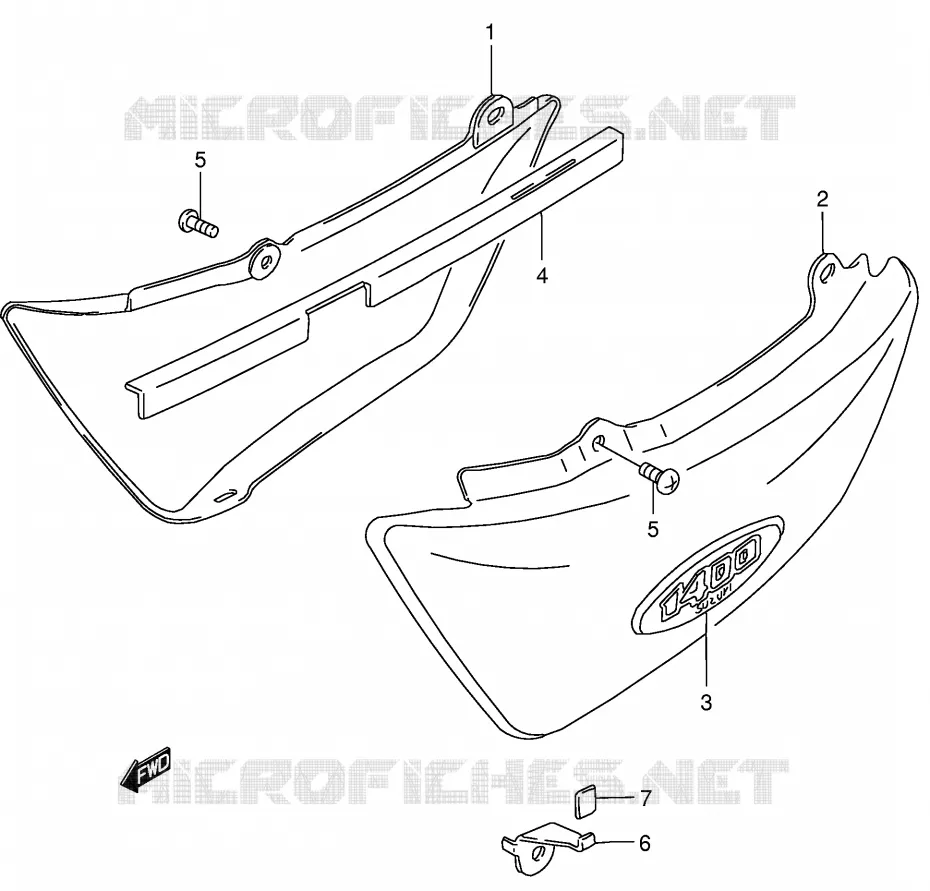 FAIRING (MODEL K4) Suzuki MOTO 1400 INTRUDER 2007  VS1400K7(E3/E28)