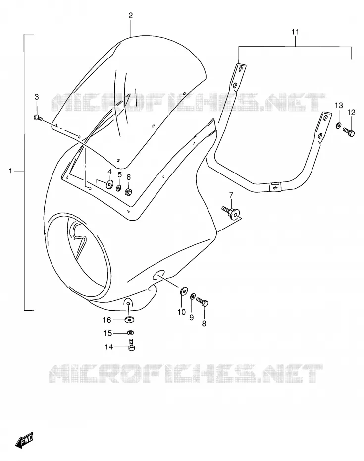 FAIRING (OPTIONAL) Suzuki MOTO 800 VX 1991  VX800M(E4)