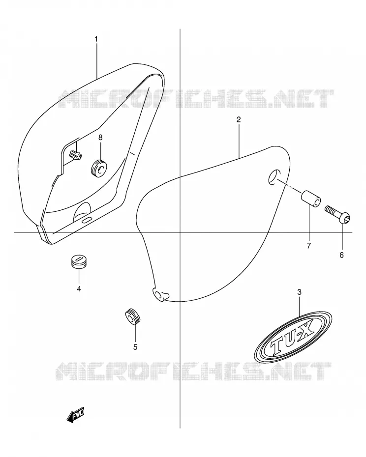 FAIRING Suzuki MOTO 125 TU 1999  TU125XTX(E2)