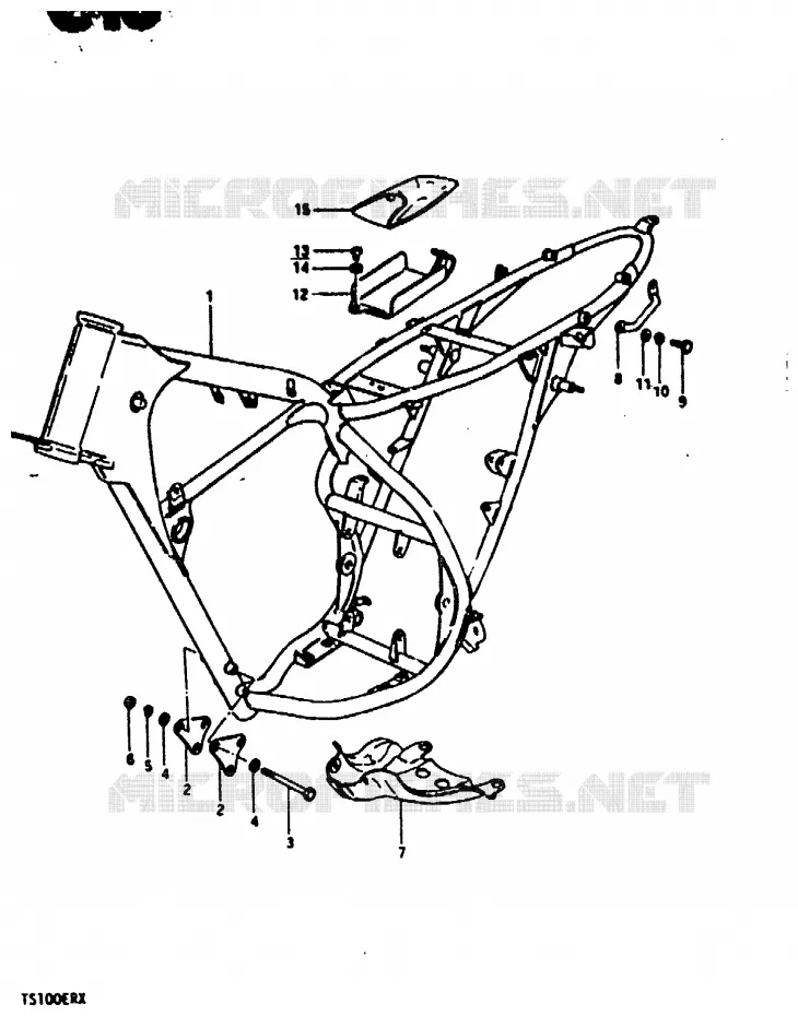 FRAME Suzuki MOTO 100 TS-ER 1996  TS100ERT(T/X)