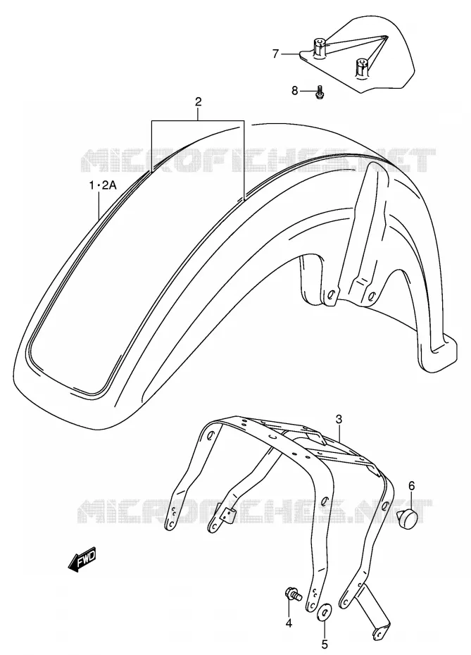 FRONT FENDER (VL800K4/K5) Suzuki MOTO 800 VOLUSIA 2004  VL800K4(E2)
