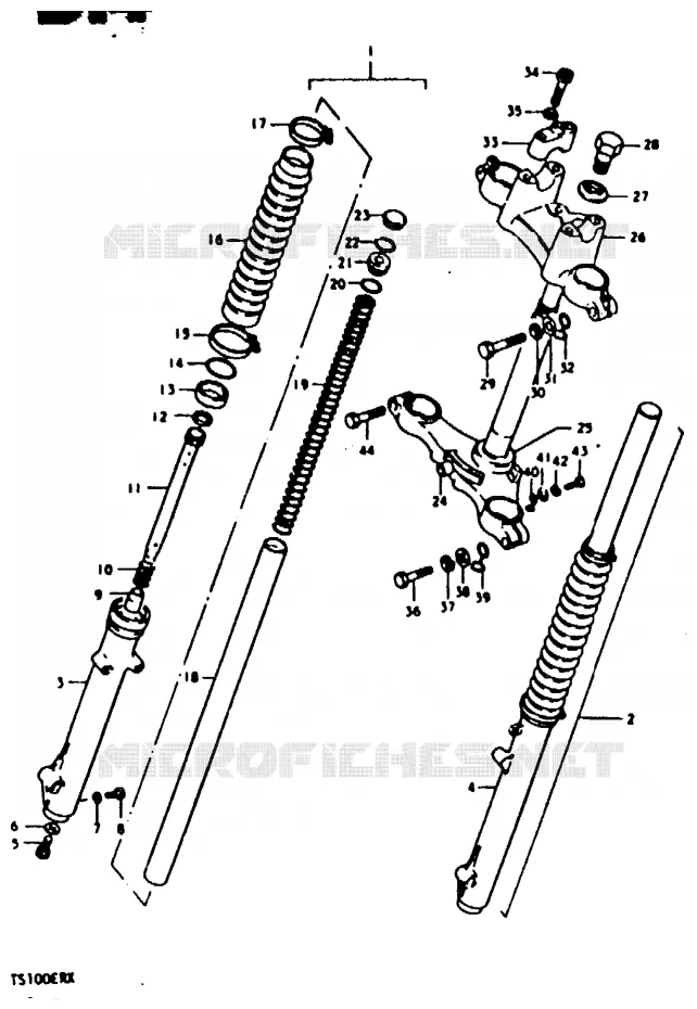 FRONT FORK Suzuki MOTO 100 TS-ER 1996  TS100ERT(T/X)