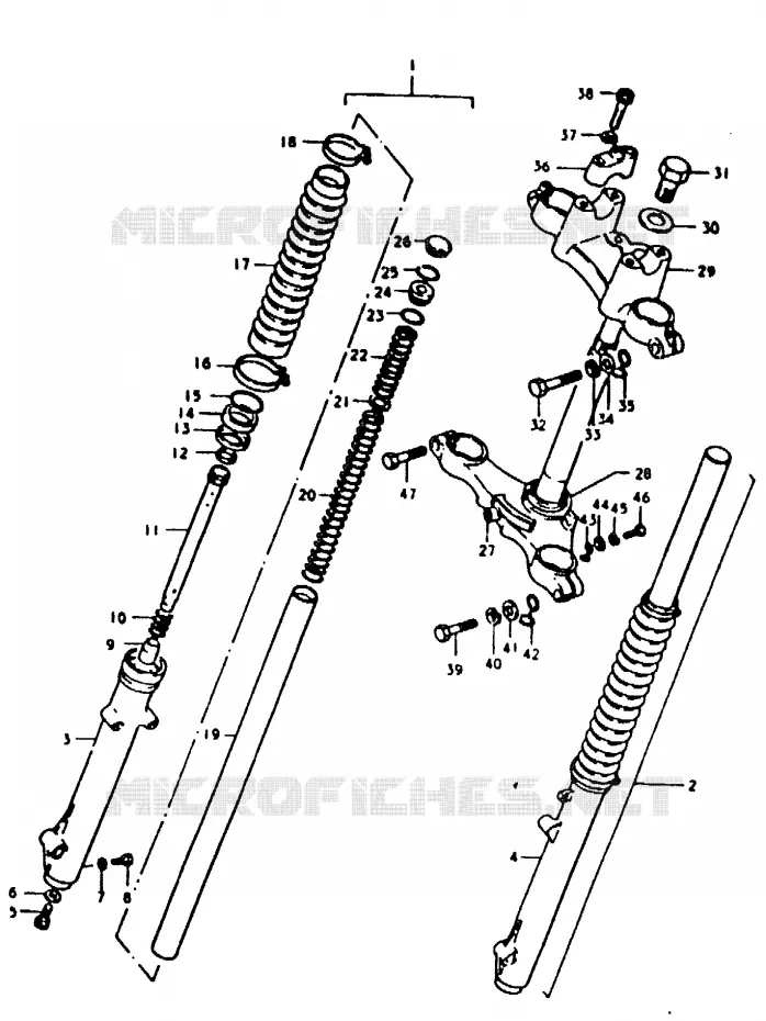 FRONT FORK Suzuki MOTO 125 TS-ER 1992  TS125ERN