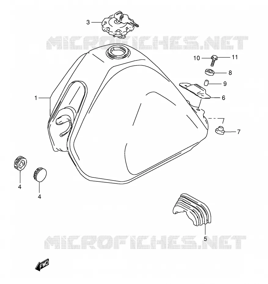 FUEL TANK (MODEL R P9) Suzuki MOTO 125 TS-ER 1982  TS125ERZ(E1)