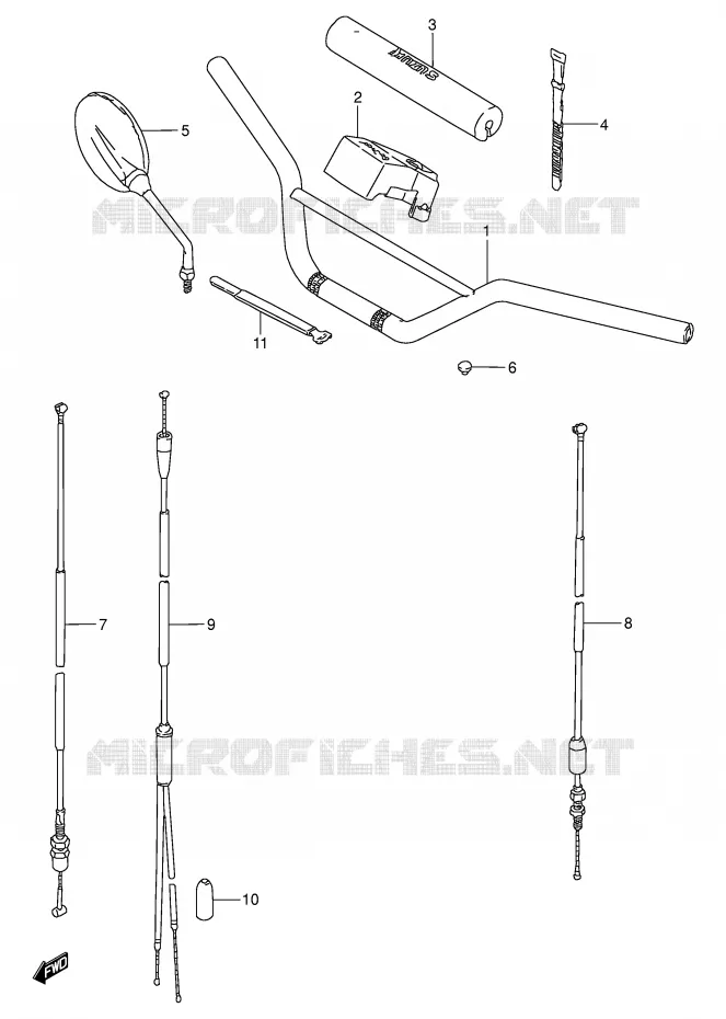 HANDELBAR Suzuki MOTO 50 TS-W 1985  TS50WF(E6)