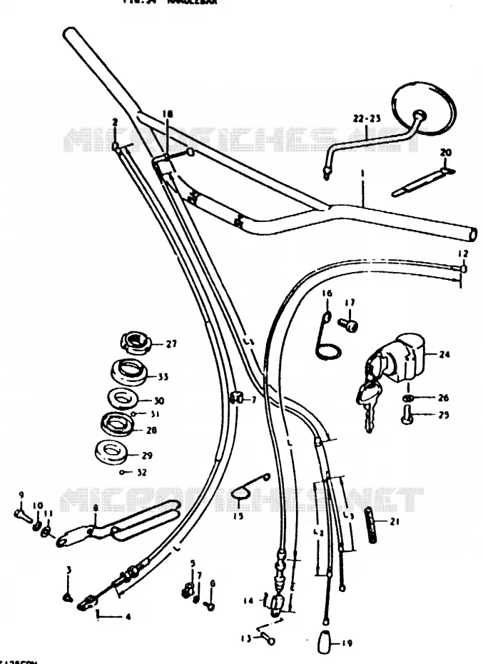 HANDLEBAR Suzuki MOTO 125 TS-ER 1992  TS125ERN