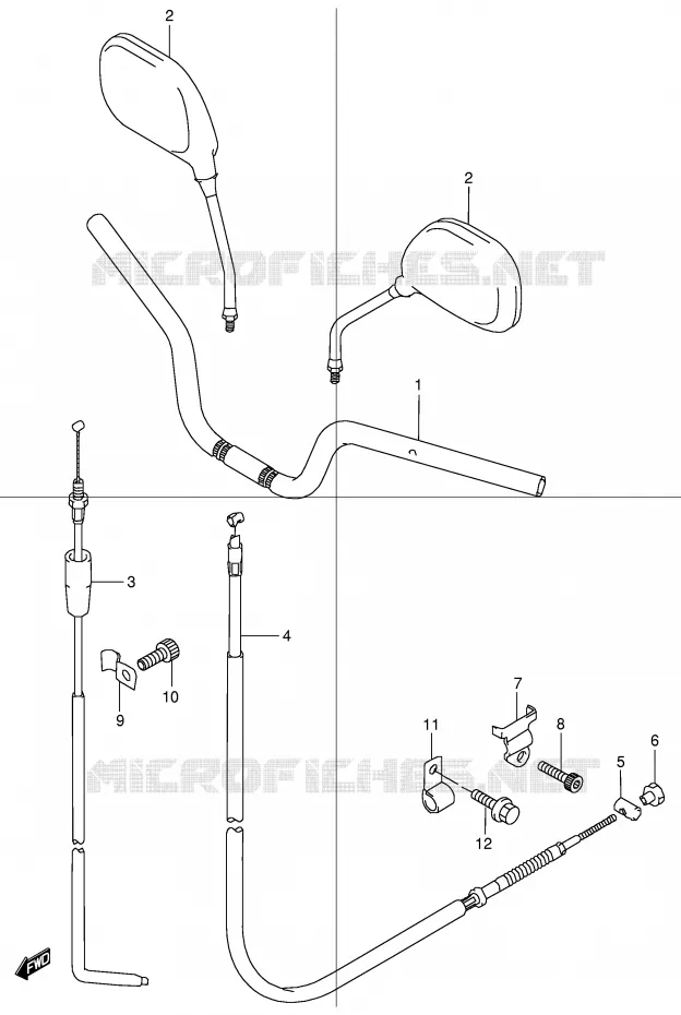 HANDLEBAR Suzuki MOTO 50 STREET-MAGIC 2000  TR50SY(E2)