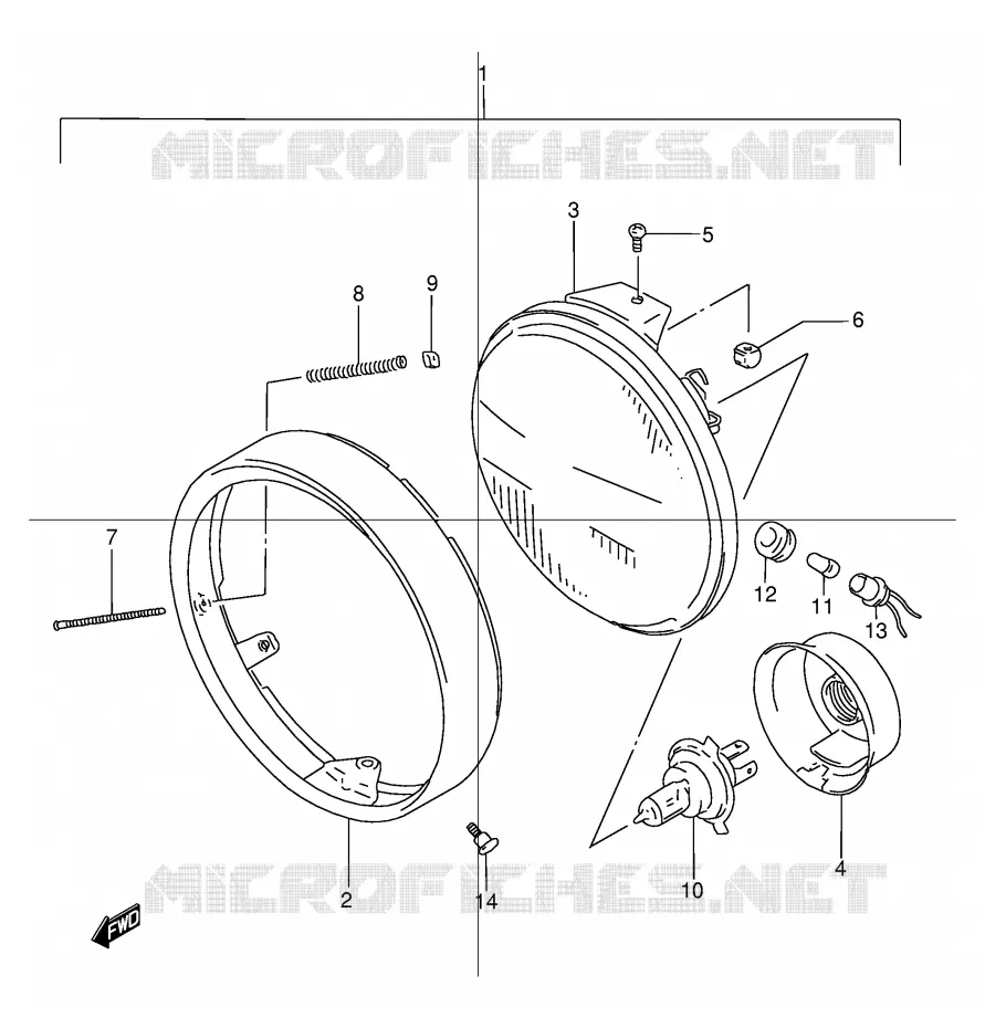 HEADLIGHT Suzuki MOTO 125 TU 1999  TU125XTUX(E2)