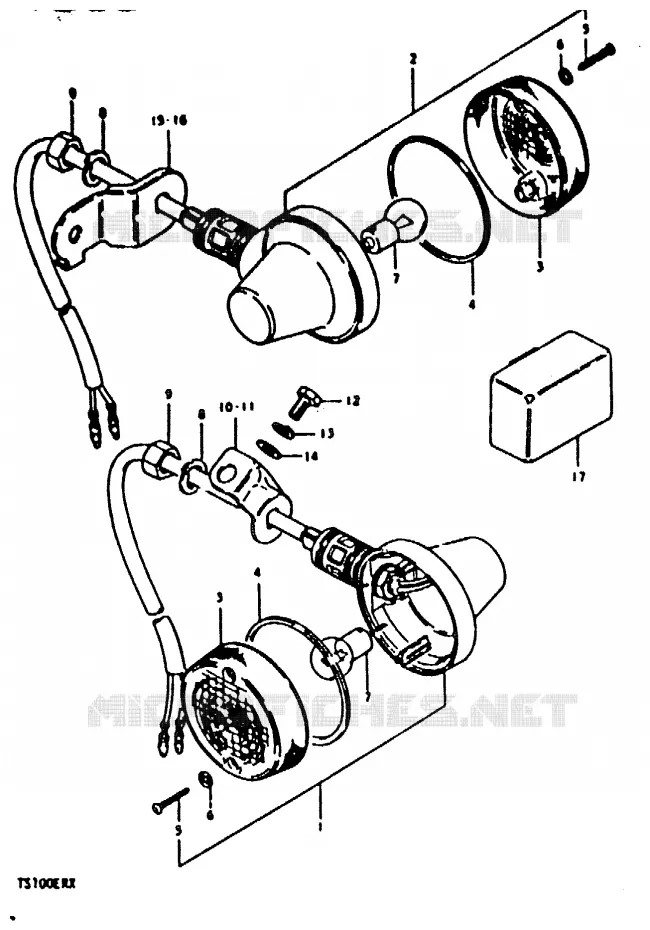 INDICATORS Suzuki MOTO 100 TS-ER 1999  TS100ERX(T/X)