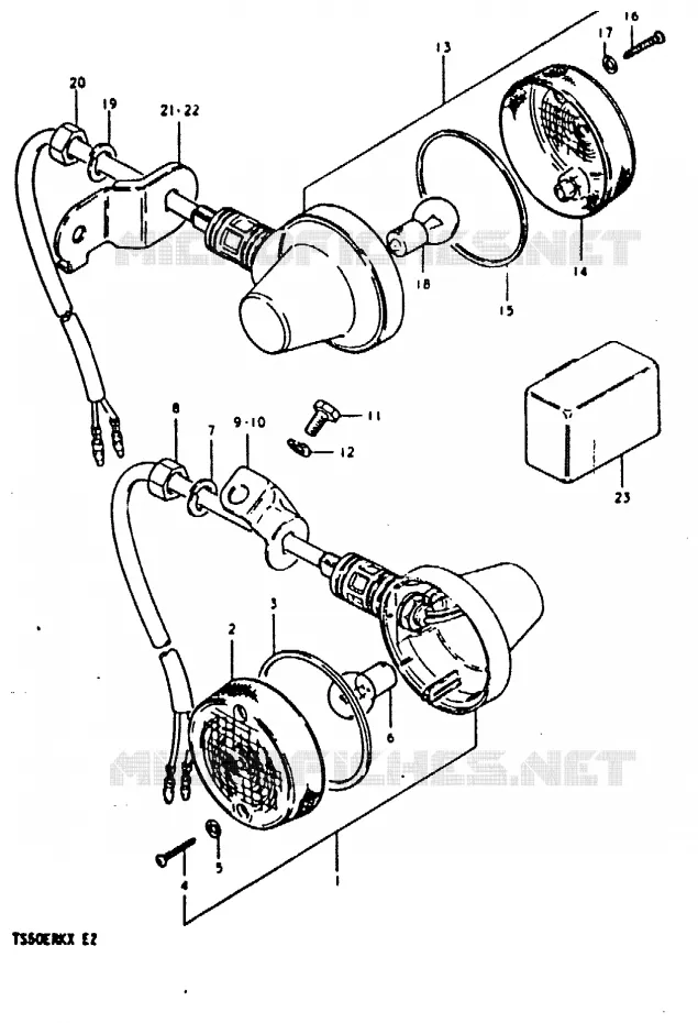 INDICATORS Suzuki MOTO 50 TS-ER 1981  TS50ERKDX(T/X)